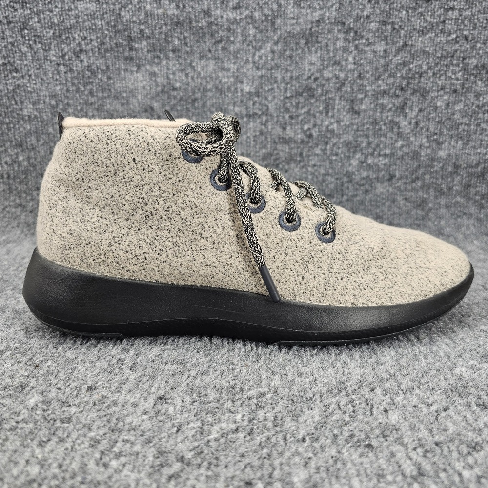 Allbirds Wool Runner Up Mizzle Mens Size 10 Beige Charcoal Mid Top Casual Shoes